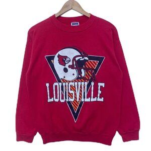 Vintage University of Louisville Cardinals Football Sweatshirt, Retro NCAA Shirt